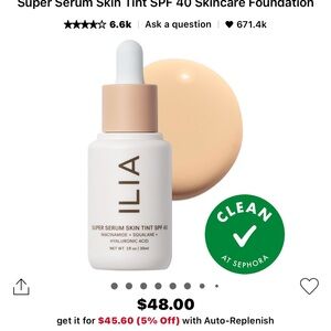 ILIA Skin Tint SPF 40 - Natural Finish